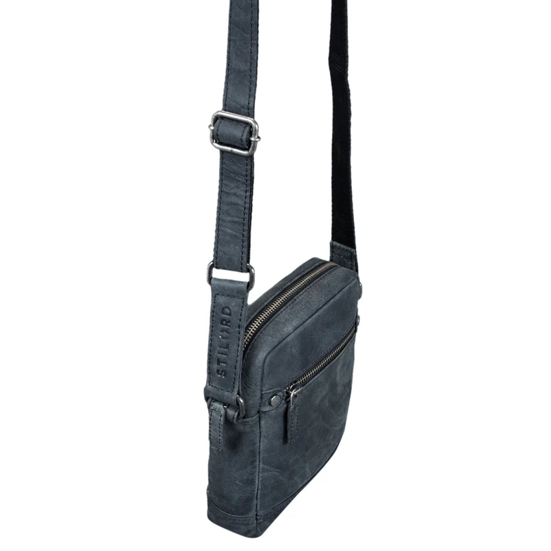 "Pepe" Vintage Schultertasche Herren Leder klein