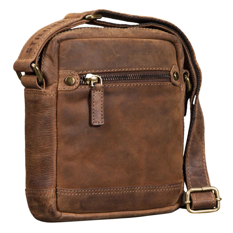 "Pepe" Vintage Schultertasche Herren Leder klein