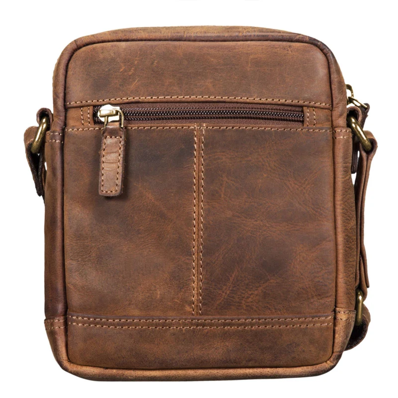 "Pepe" Vintage Schultertasche Herren Leder klein