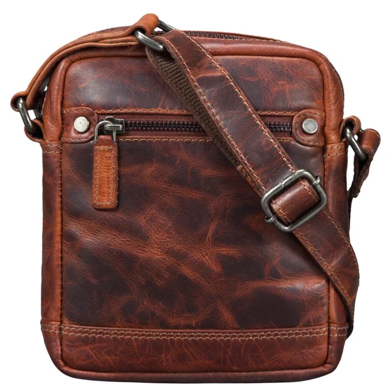 "Pepe" Vintage Schultertasche Herren Leder klein