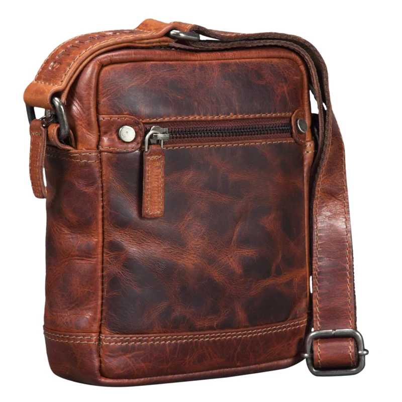 "Pepe" Vintage Schultertasche Herren Leder klein