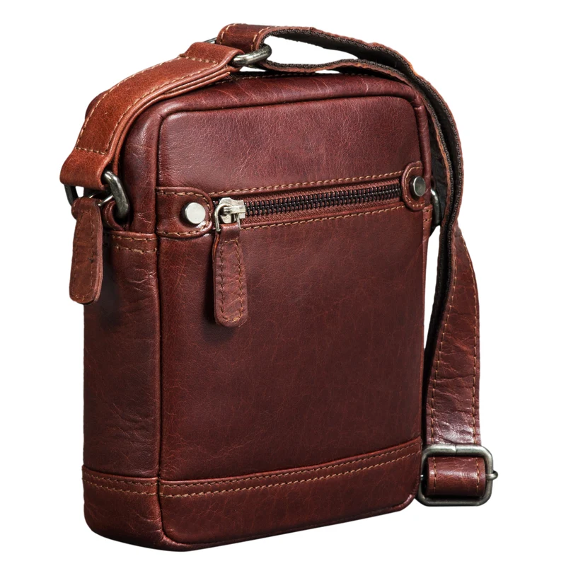 "Pepe" Vintage Schultertasche Herren Leder klein