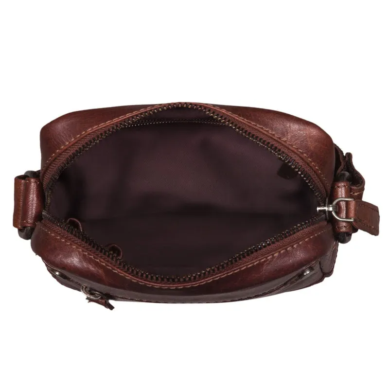"Pepe" Vintage Schultertasche Herren Leder klein