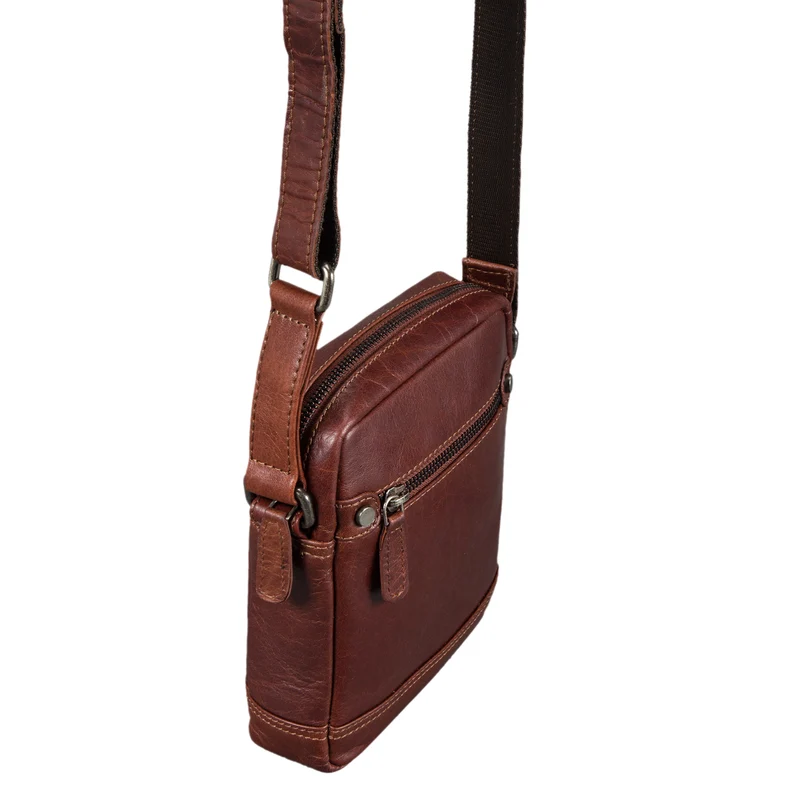 "Pepe" Vintage Schultertasche Herren Leder klein