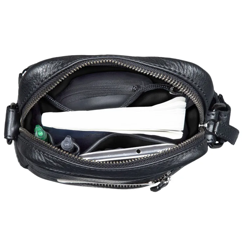 "Pepe" Vintage Schultertasche Herren Leder klein