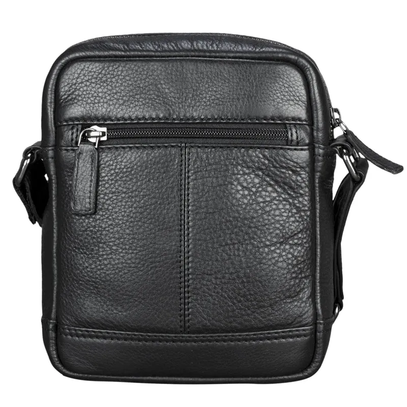 "Pepe" Vintage Schultertasche Herren Leder klein