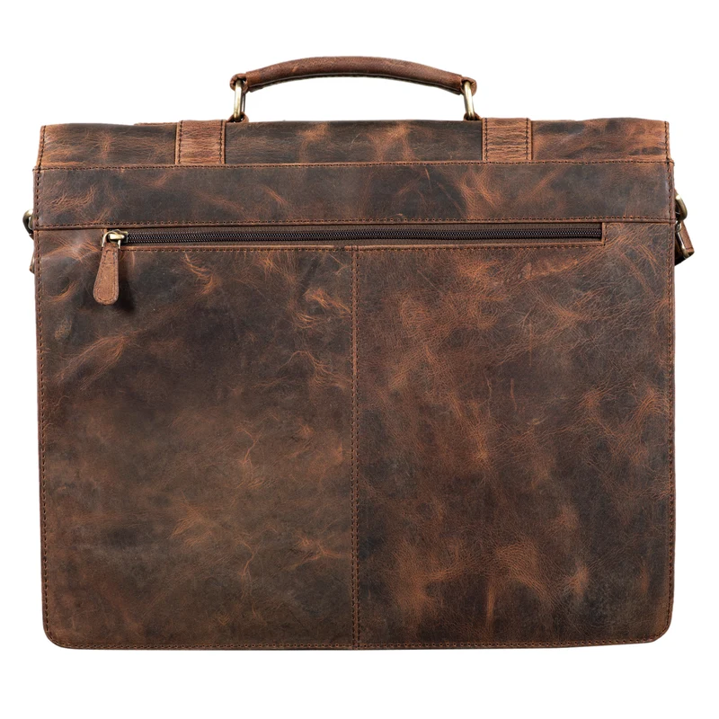 "Quintus" Vintage Aktentasche Leder XL