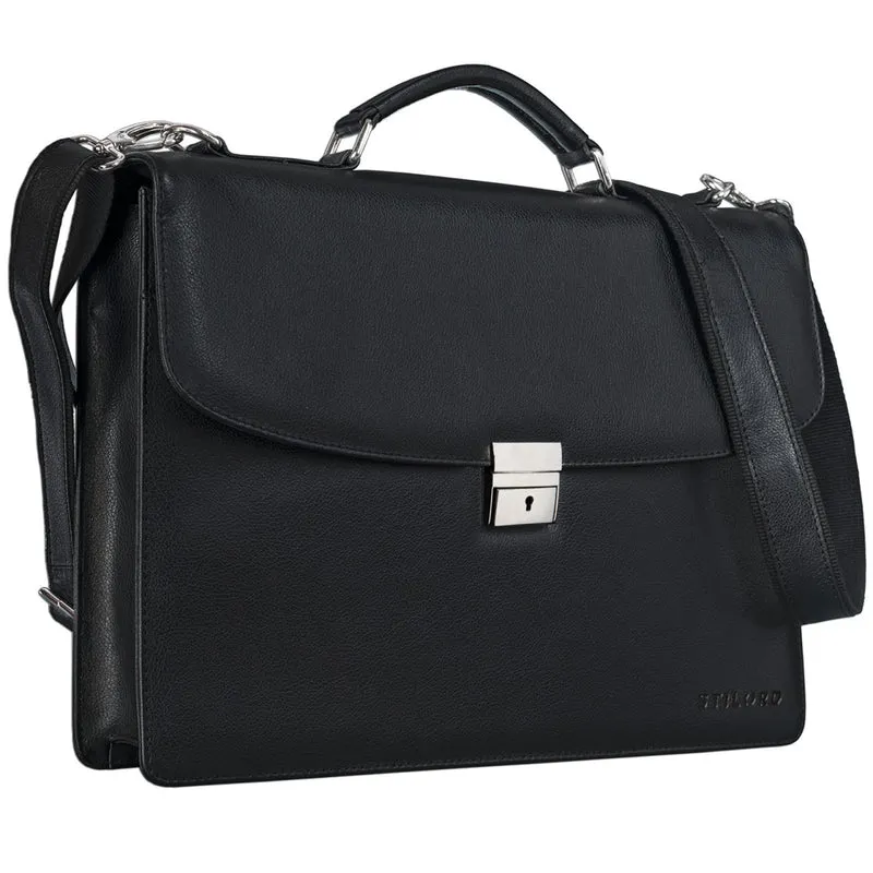 "Jonathan" Elegante Echtleder Aktentasche mit Schloss