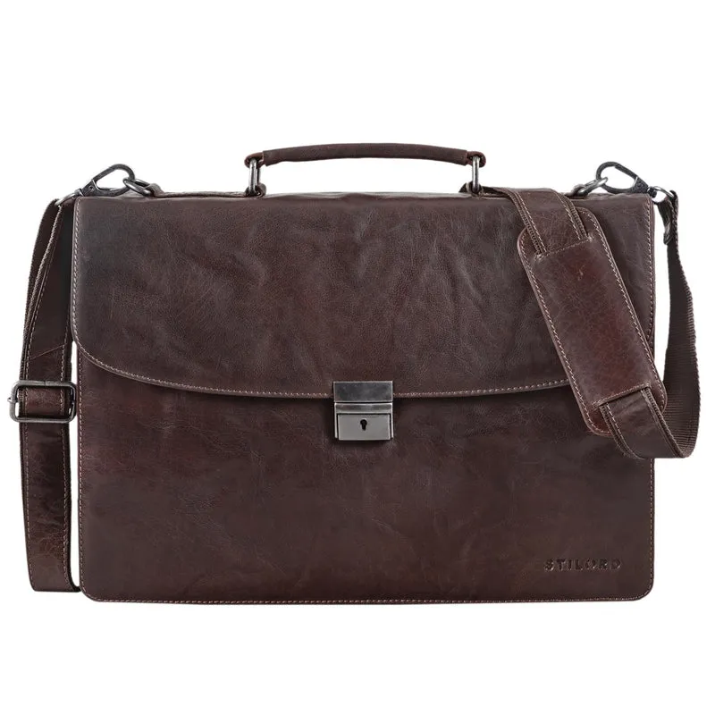 "Jonathan" Elegante Echtleder Aktentasche mit Schloss