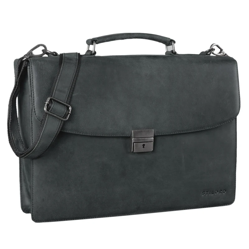 "Jonathan" Elegante Echtleder Aktentasche mit Schloss