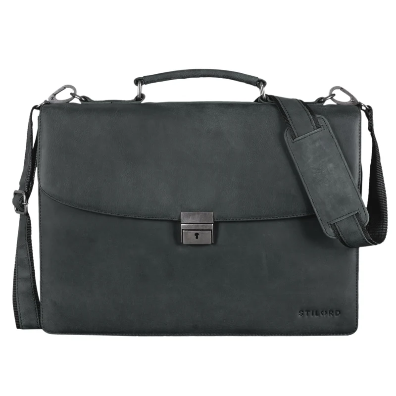 "Jonathan" Elegante Echtleder Aktentasche mit Schloss