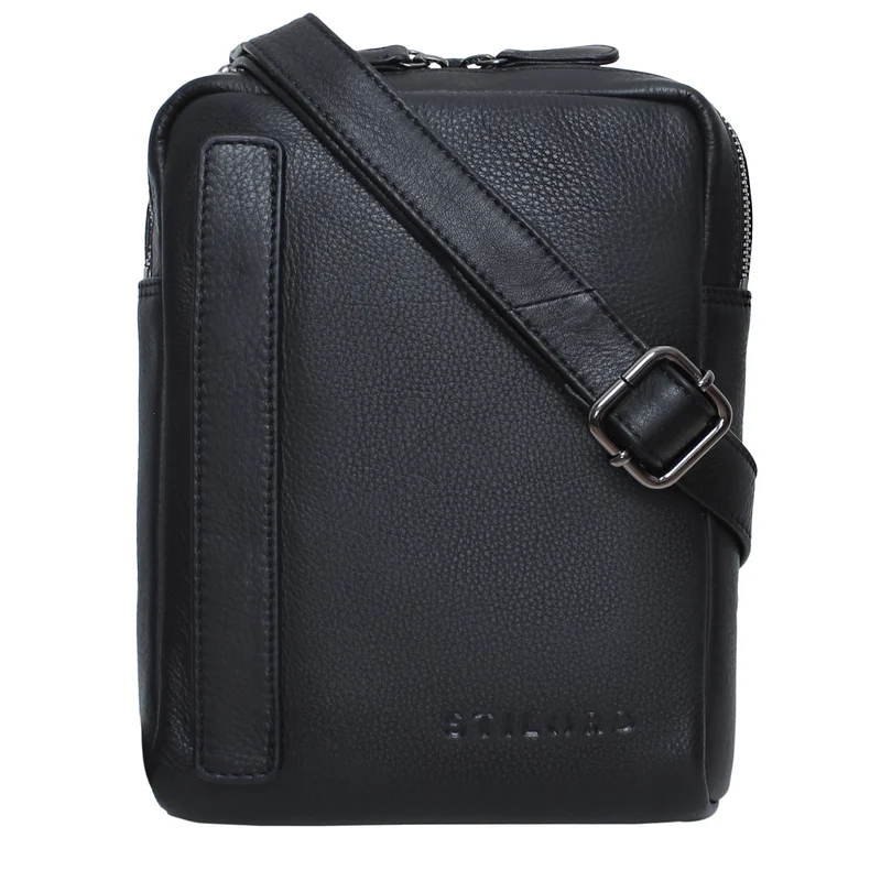 "John" Kleine Herrentasche Ledertasche zum Umhängen mit Reißverschluss