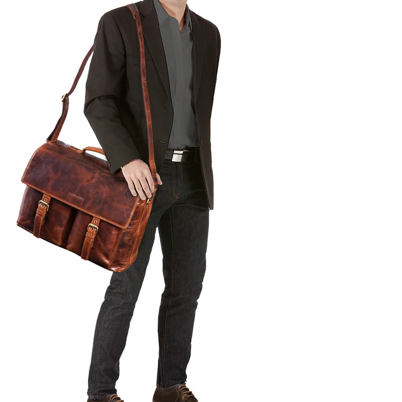 "Jeff" Aktentasche Leder 15 Zoll