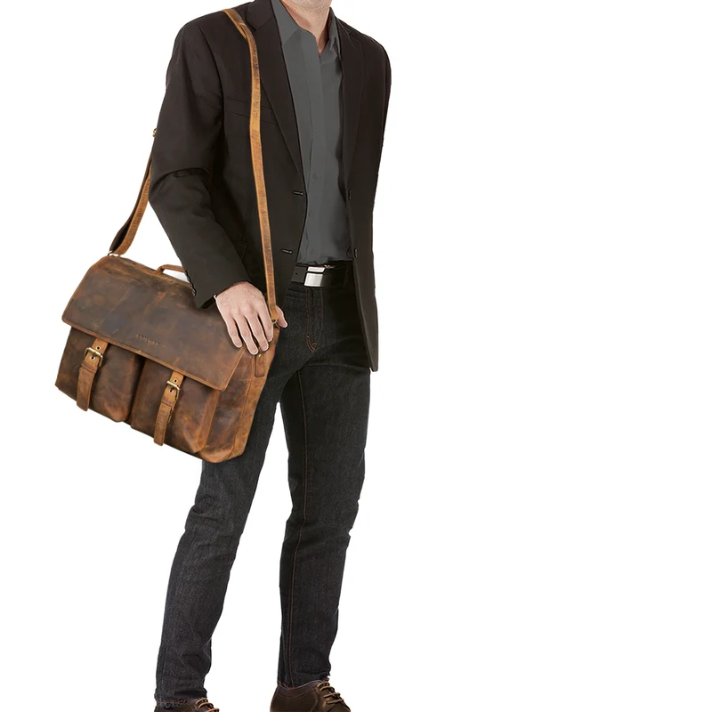 "Jeff" Aktentasche Leder 15 Zoll