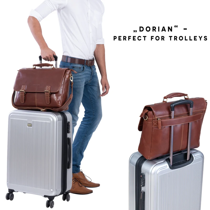 "Dorian" Große Aktentasche Leder Herren