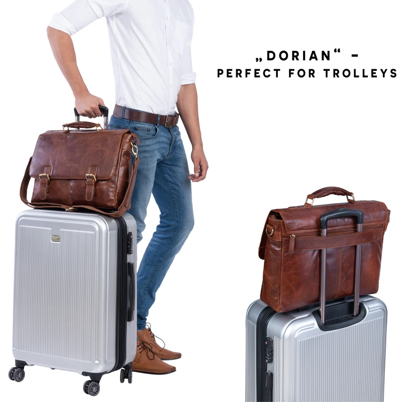 "Dorian" Große Aktentasche Leder Herren
