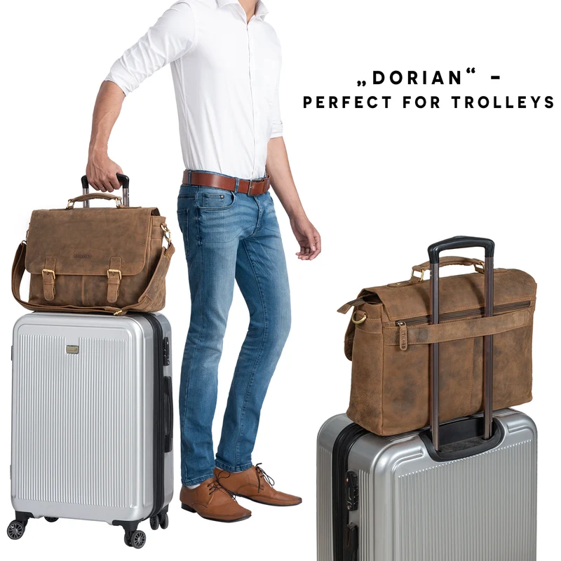 "Dorian" Große Aktentasche Leder Herren