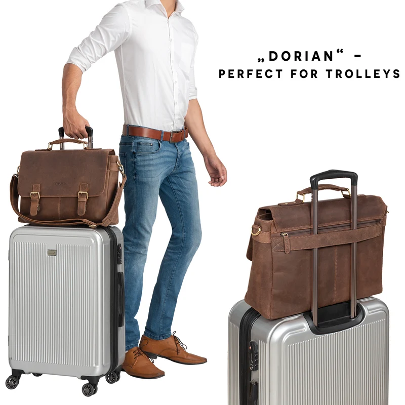 "Dorian" Große Aktentasche Leder Herren