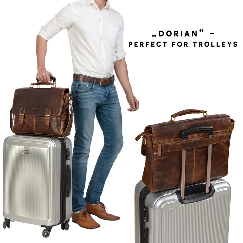 "Dorian" Große Aktentasche Leder Herren