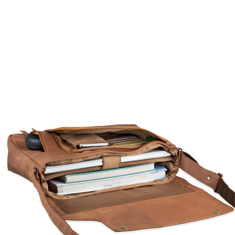 Laptop Messenger Bag Leder Vintage
