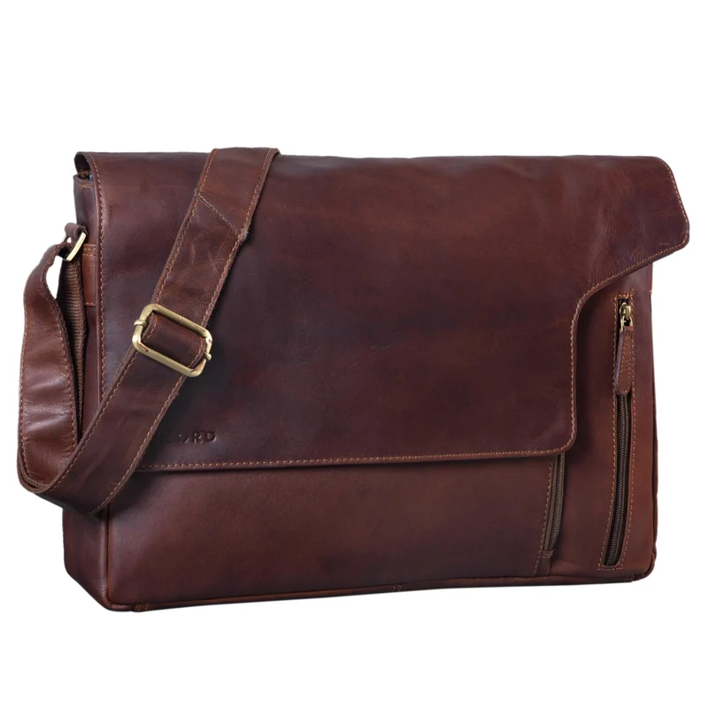 Laptop Messenger Bag Leder Vintage