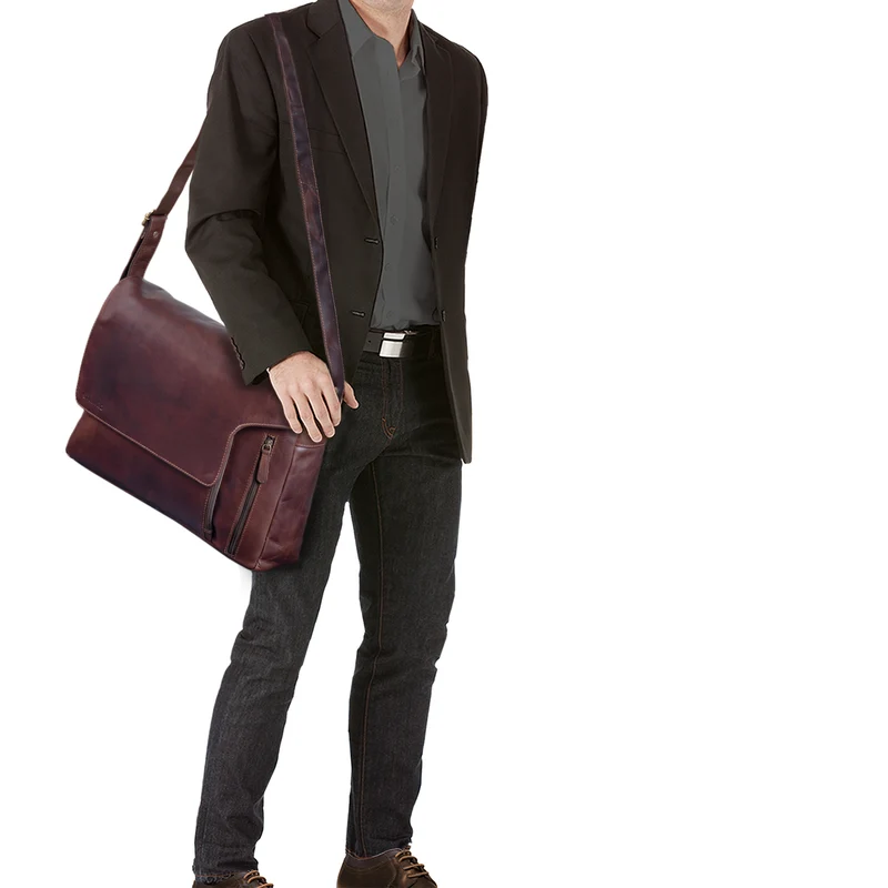 Laptop Messenger Bag Leder Vintage