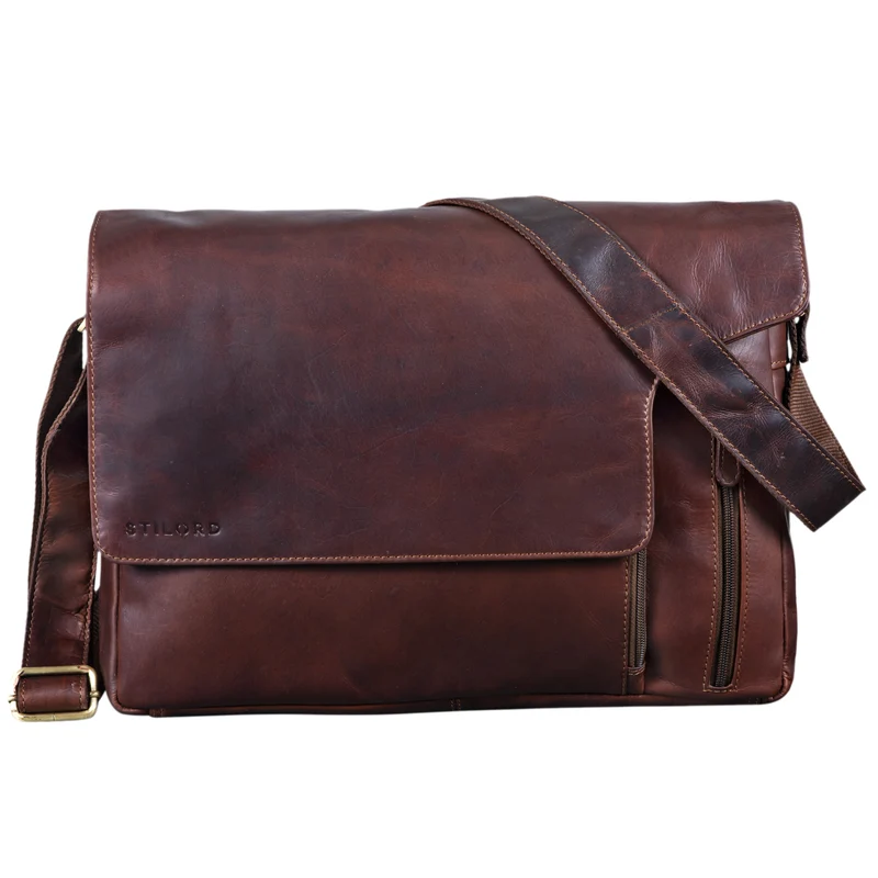 Laptop Messenger Bag Leder Vintage