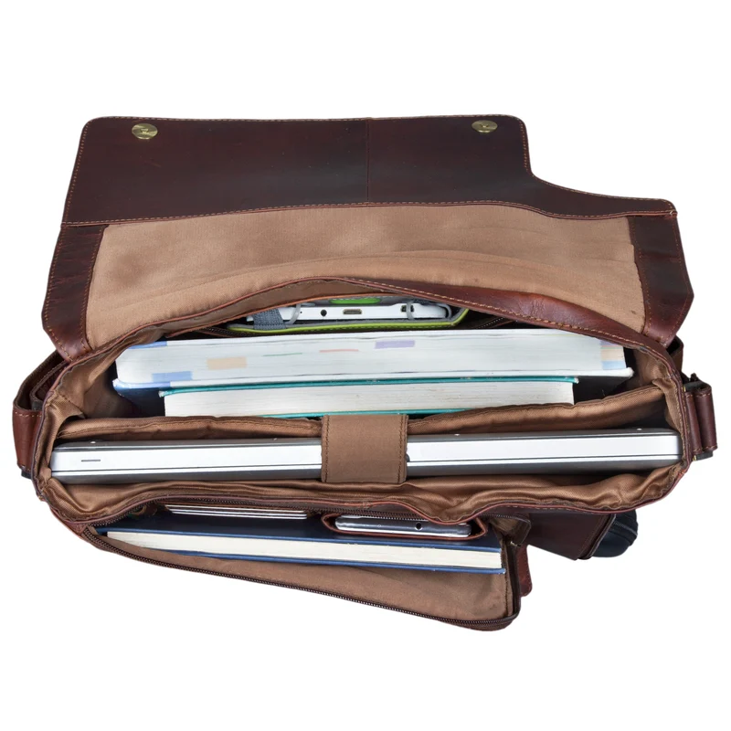 Laptop Messenger Bag Leder Vintage