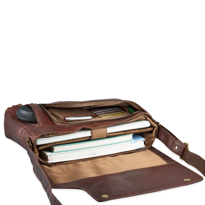 Laptop Messenger Bag Leder Vintage