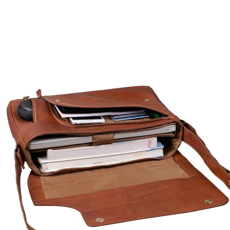 Laptop Messenger Bag Leder Vintage