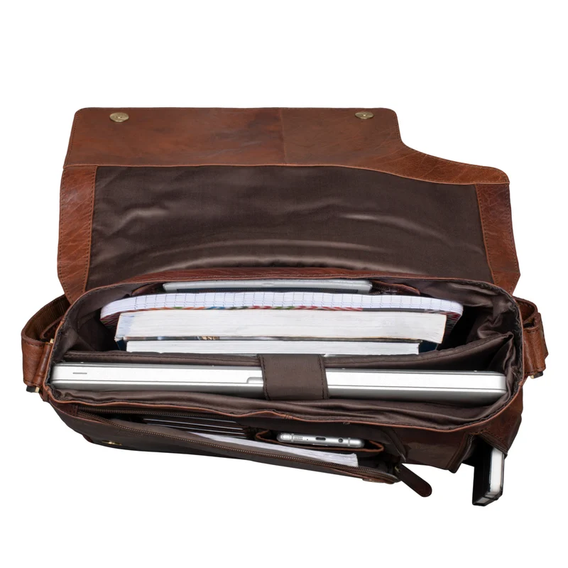 Laptop Messenger Bag Leder Vintage