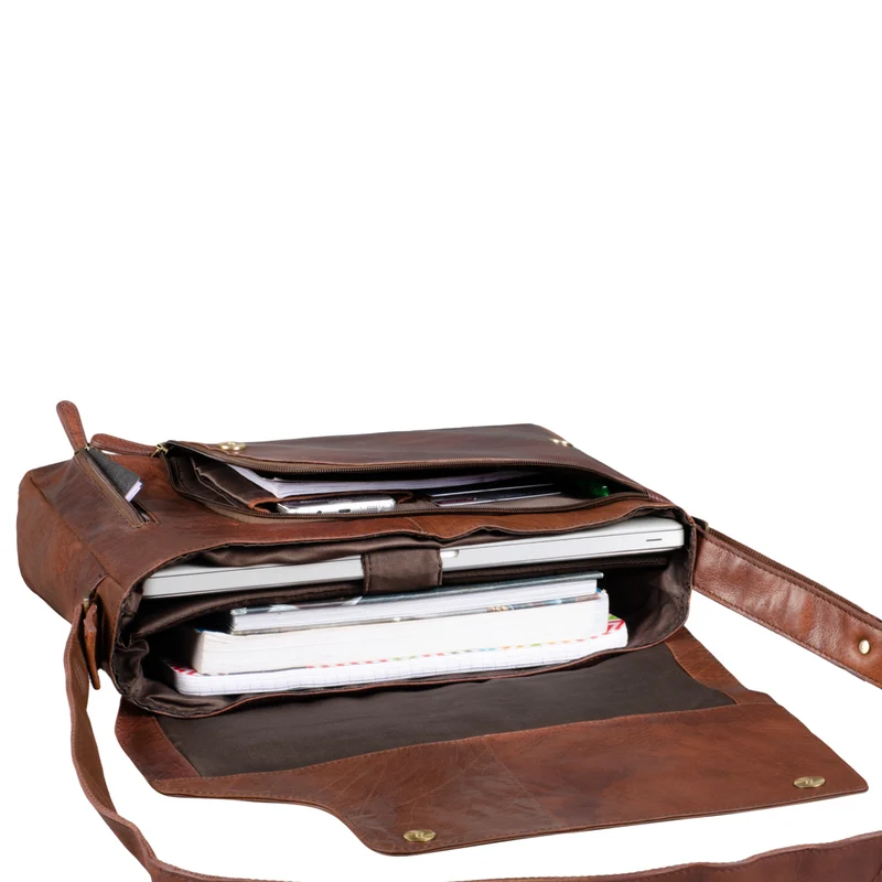 Laptop Messenger Bag Leder Vintage