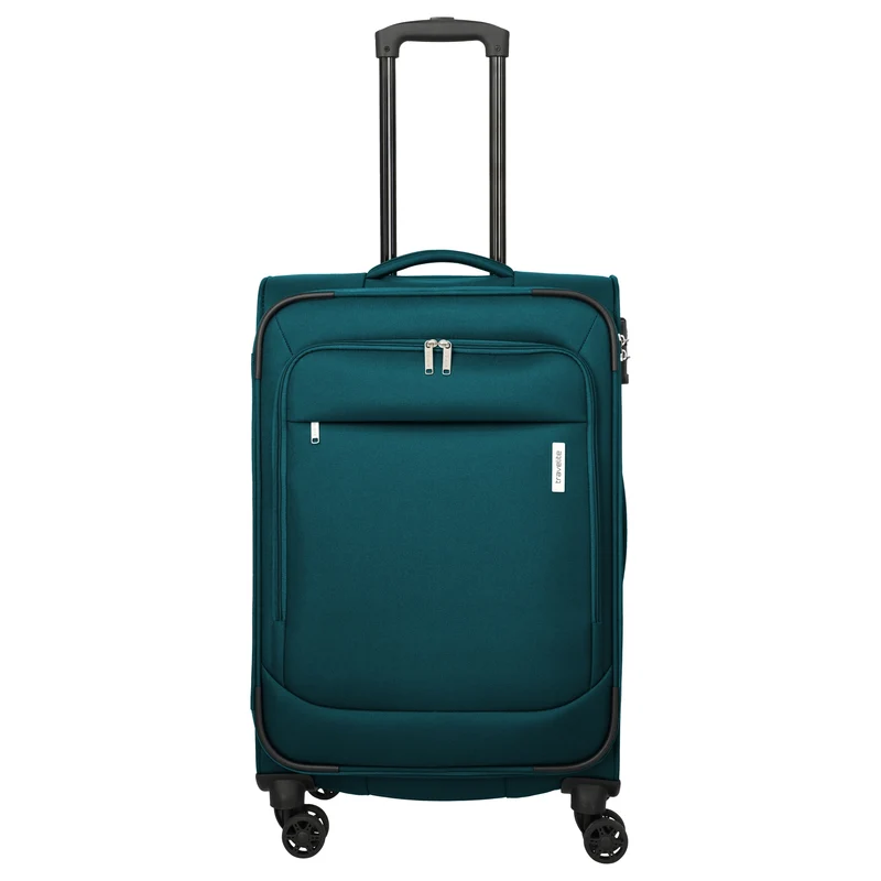Travelite Priego - 4-Rollen-Trolley M 66 cm (petrol)