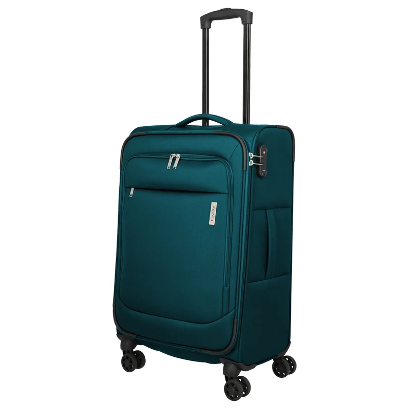 Travelite Priego - 4-Rollen-Trolley M 66 cm (petrol)