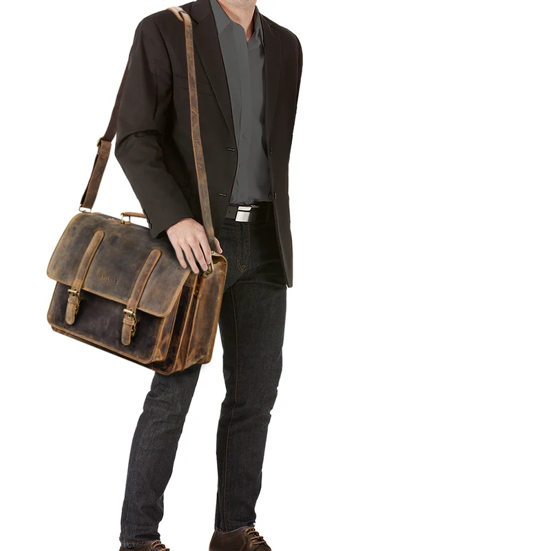 "Andro" Lehrer Aktentasche Leder Vintage