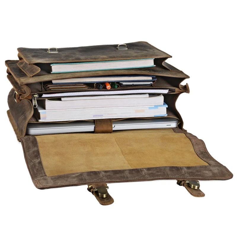 "Andro" Lehrer Aktentasche Leder Vintage