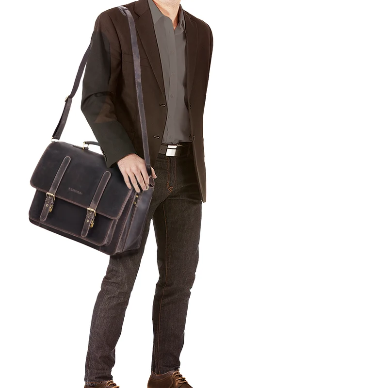 "Andro" Lehrer Aktentasche Leder Vintage