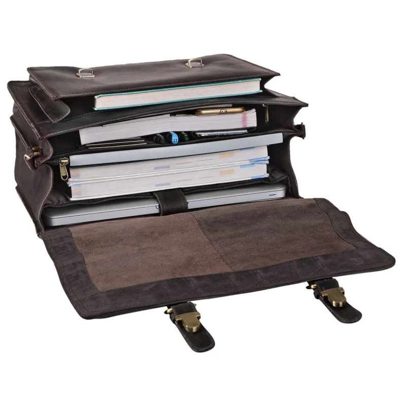 "Andro" Lehrer Aktentasche Leder Vintage