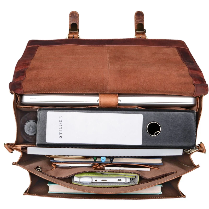 "Andro" Lehrer Aktentasche Leder Vintage
