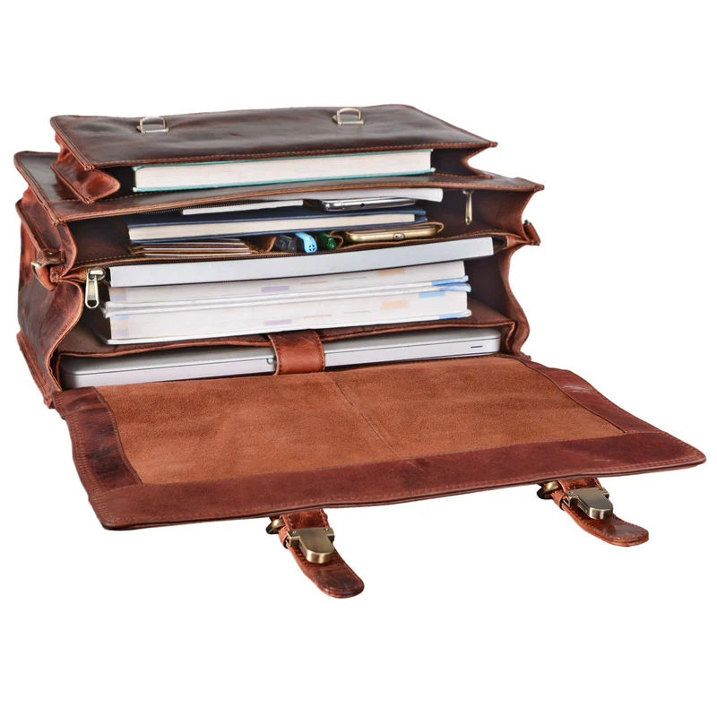 "Andro" Lehrer Aktentasche Leder Vintage