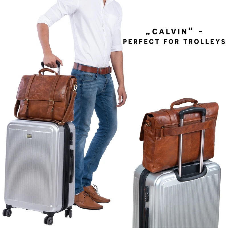 "Calvin" Businesstasche Leder Groß