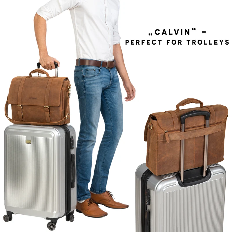 "Calvin" Businesstasche Leder Groß