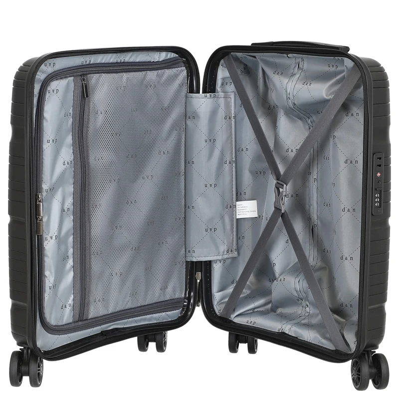 D&N Travel Line 4300 - 4-Rollen-Kabinentrolley S 55 cm (black)