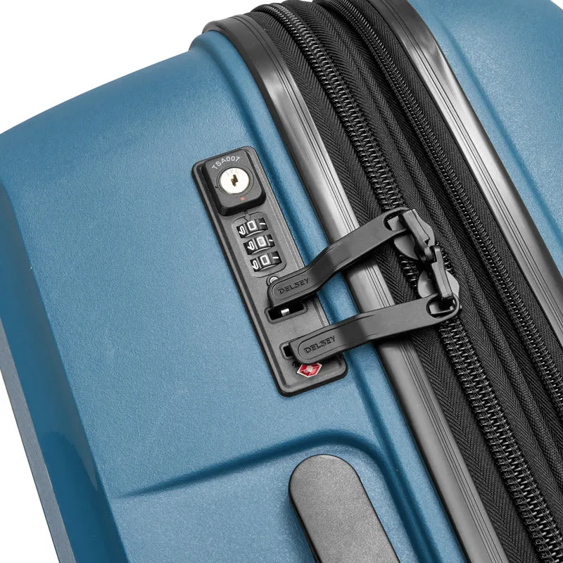 Delsey Paris Belmont Plus - 4-Rollen-Trolley 76 cm erw. (blau)
