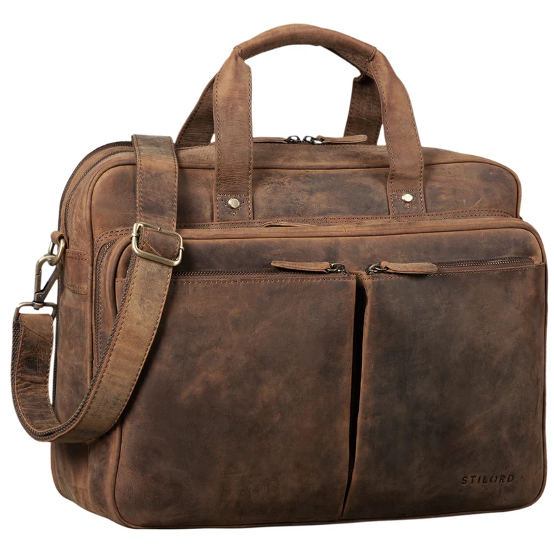 "Remus" Ledertasche zum Umhängen 15,6 Zoll