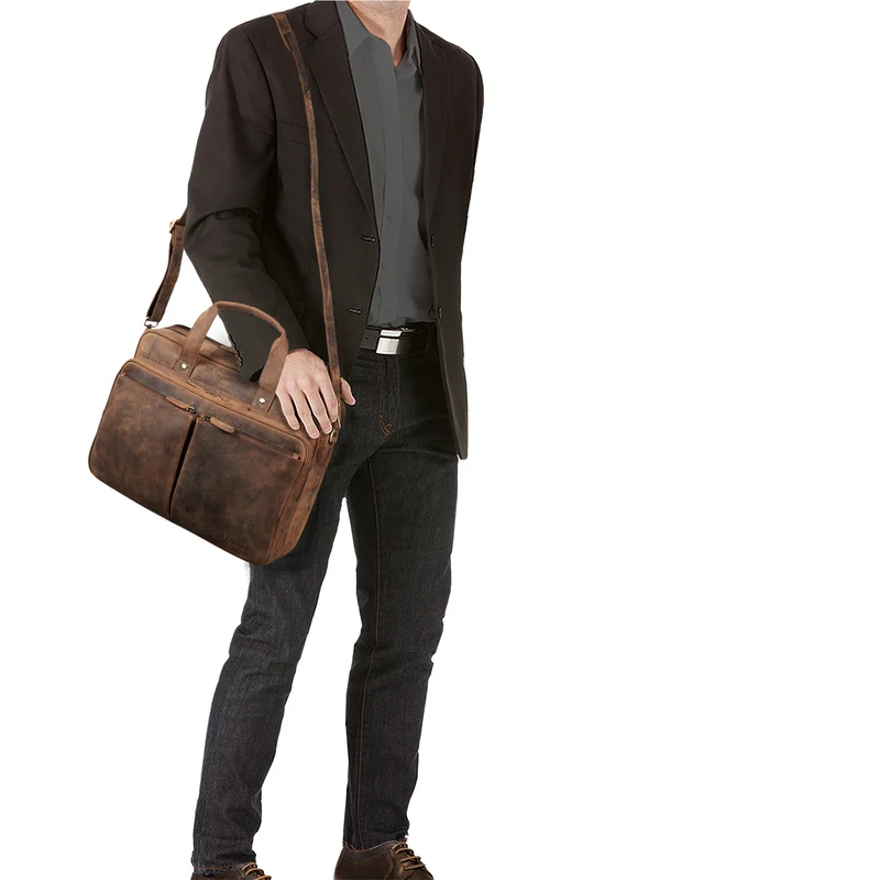 "Remus" Ledertasche zum Umhängen 15,6 Zoll