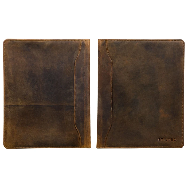 "Scott" Vintage Dokumentenmappe Echtes Leder