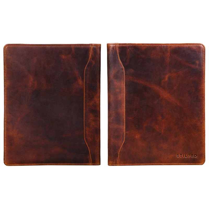 "Scott" Vintage Dokumentenmappe Echtes Leder