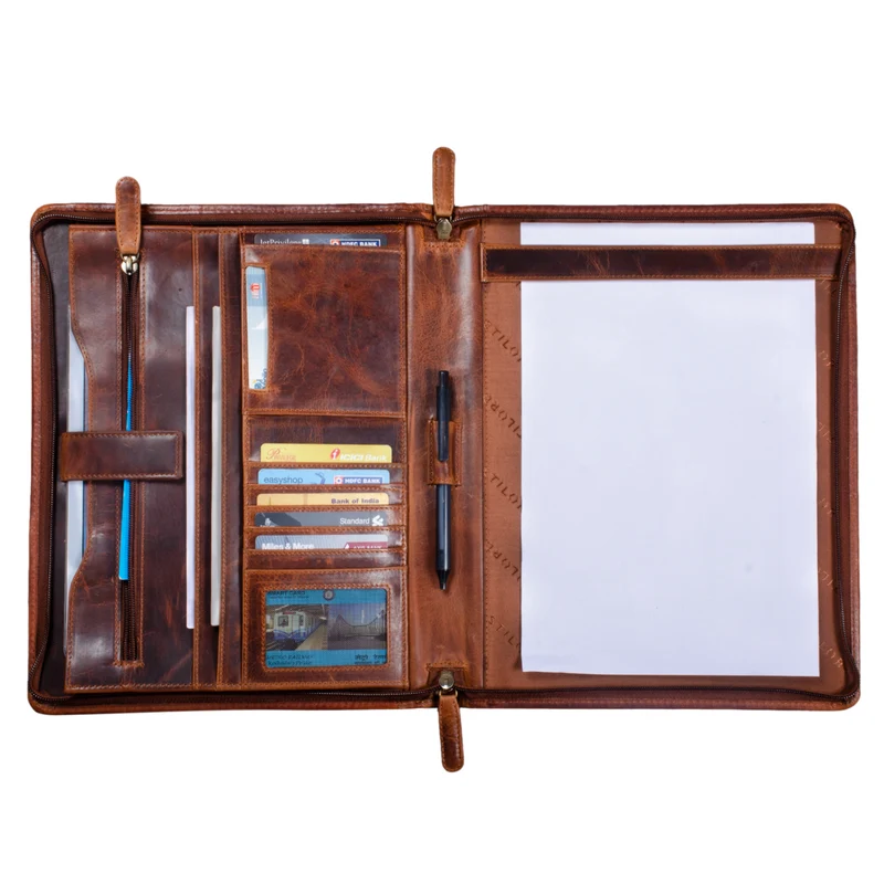 "Scott" Vintage Dokumentenmappe Echtes Leder