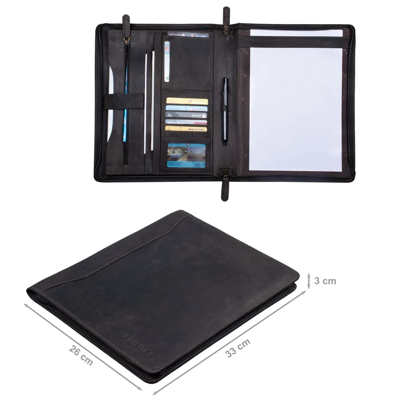"Scott" Vintage Dokumentenmappe Echtes Leder
